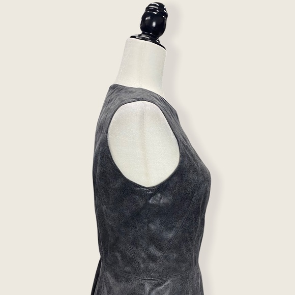 Vince Camuto EUC Faux Matte Leather Midi Dress 8 - Picture 6 of 16